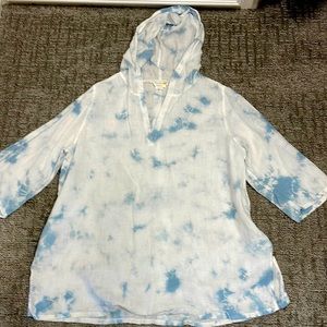 C&C California Linen Hooded Tunic Size 1X